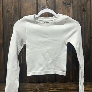 No Boundaries White Ribbed Crop Top